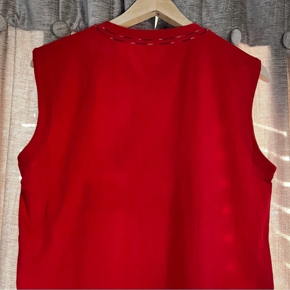Adidas Red Americana Logo Tank with Contrast Stitching Size Small